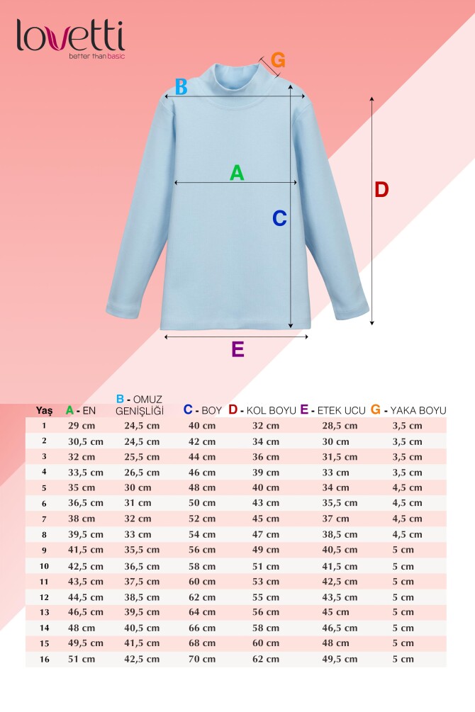 Ekru Basic Kışlık Yarım Balıkçı Yaka Uzun Kollu Kız Çocuk Tişört - 5