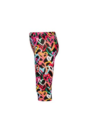 Graffiti Hearts Kız Çocuk Baskılı Diz Altı Tayt Kapri - 3