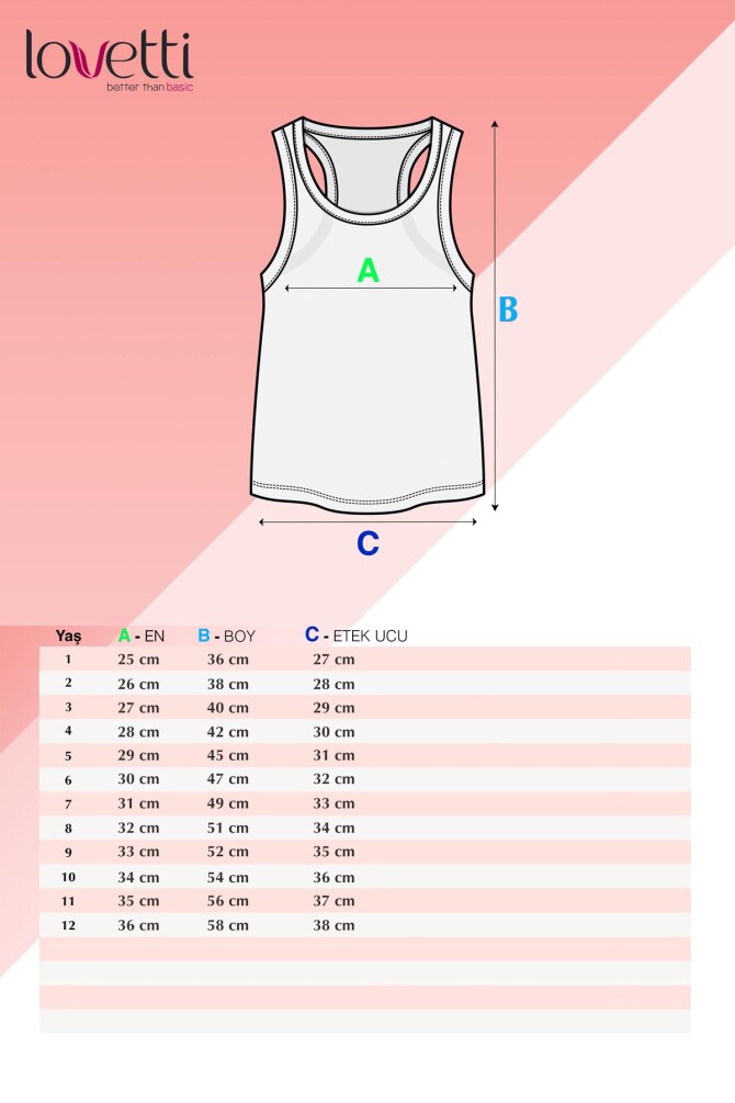Handdrawn Stripe Kız Çocuk Desenli Kolsuz Tişört - 6