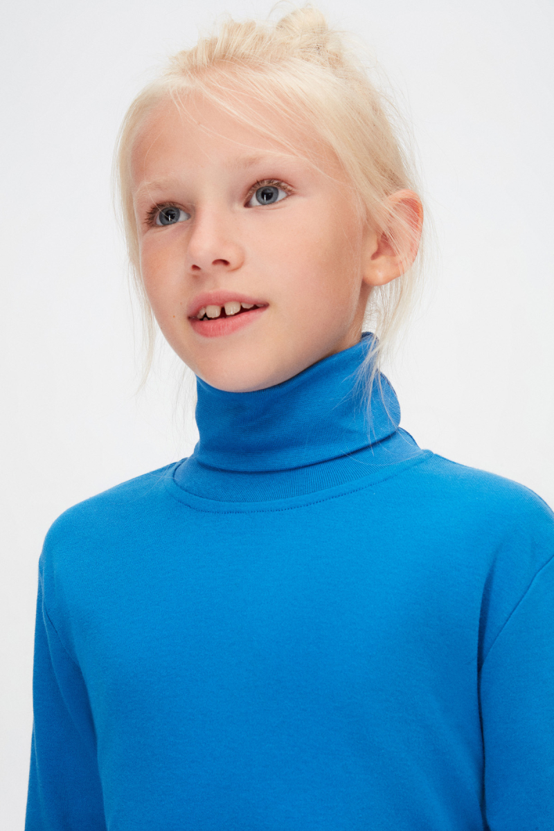 Saks Basic Kışlık Tam Balıkçı Yaka Uzun Kollu Kız Çocuk Tişört - 3