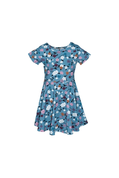 Spring Branch Kız Çocuk Desenli Kısa Kollu Elbise - 1